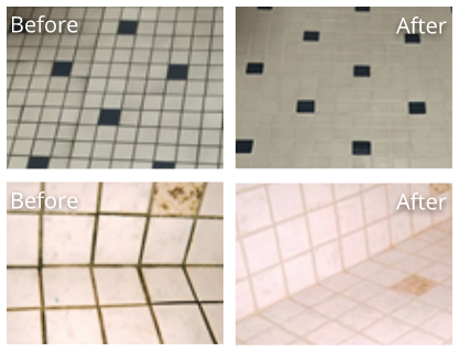 Tile & Grout Before and After